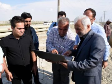 بازدید از طرح آبرسانی شهید شبان در مسیر جاده ارومیه به سلماس