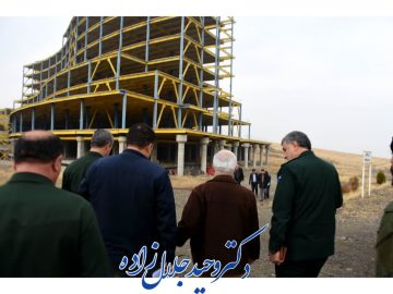 بازدید از بیمارستان در حال ساخت شهید عارفیان