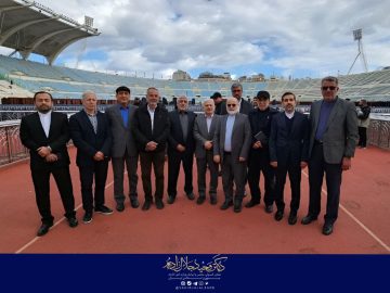 بازدید هیات ایرانی از محل برگزاری مراسم تشییع شهید سید حسن نصرالله در بیروت